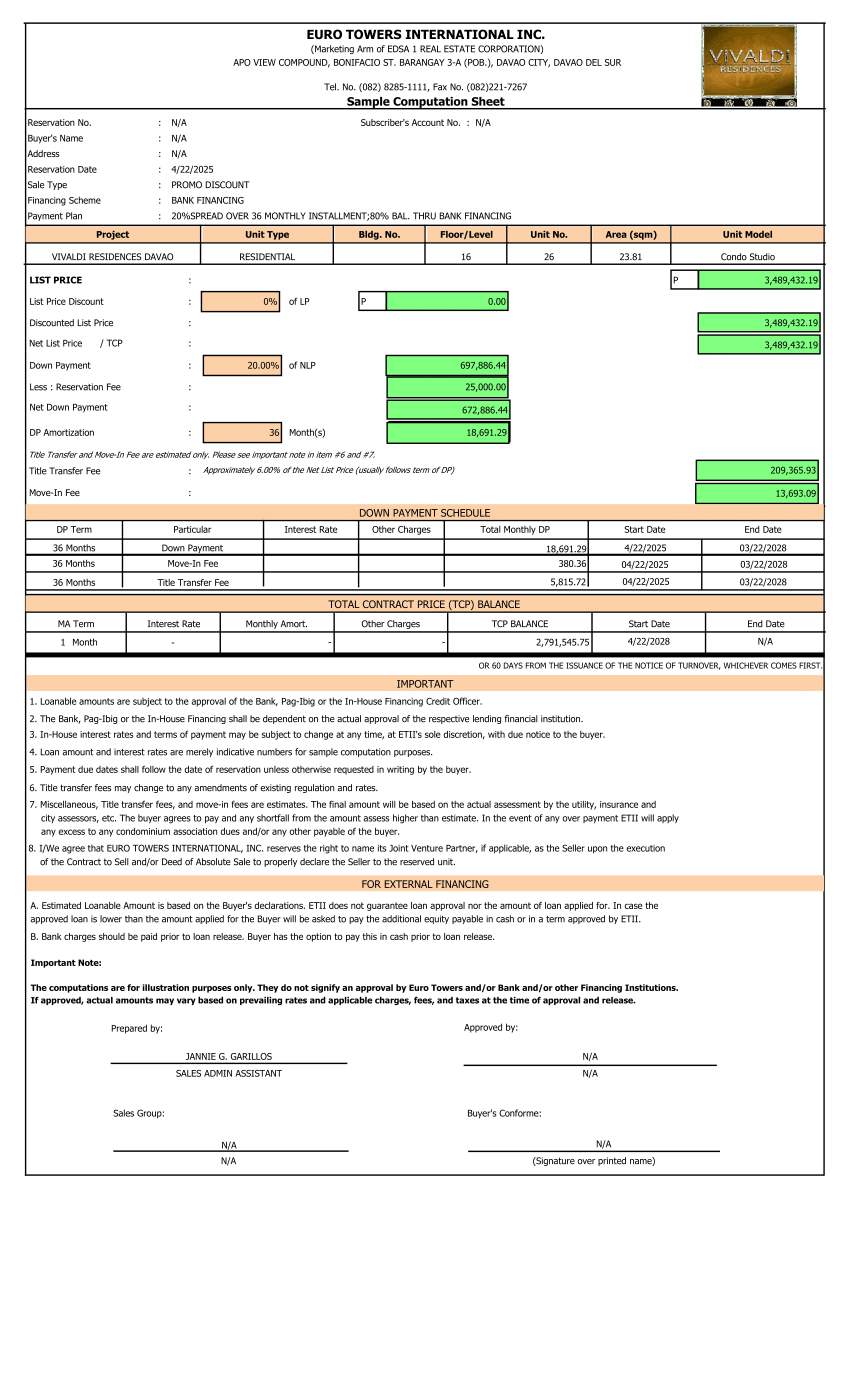 Sample Computation Image